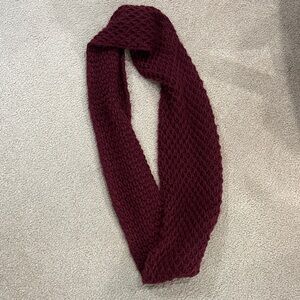 Burgundy Infinity Knit Scarf